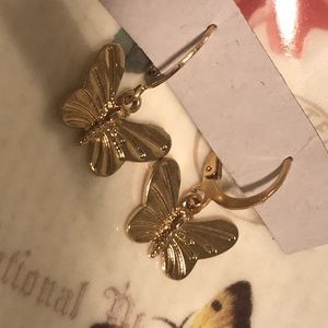 Golden Butterfly Earrings - New